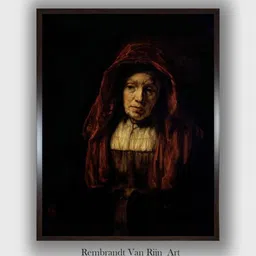 The Art House Portrait Of An Old Woman By Rembrandt Van Rijn Wood Wall Art Painting-image-16