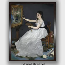 The Art House Brown & White Eva Gonzales Wooden Framed Painting Wall Art-picture-25