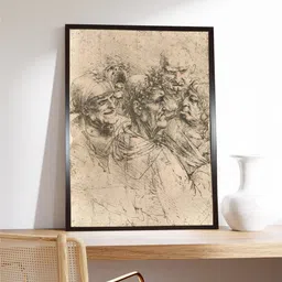 The Art House Beige & Black Drawing of Caricatures Painting Wall Art-picture-10