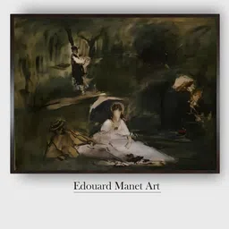 The Art House White & Black Under the Trees Wooden Framed Painting Wall Art-image-39