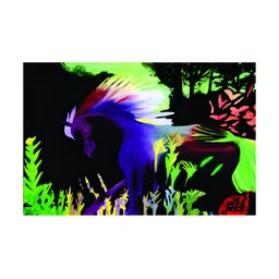 Inephos Black & Green Illustration Canvas Painting Wall Art-image-74