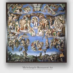 The Art House Blue & Brown The Last Judgment Wooden Framed Painting Wall Art-picture-21