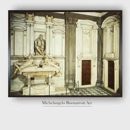 The Art House Brown & Cream Lorenzo De Medici's Tomb Wooden Framed Painting Wall Art-picture-25