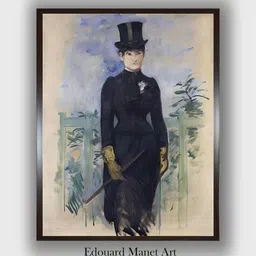 The Art House Black & Green Amazon by Edouard Manet Wooden Framed Painting Wall Art-picture-17