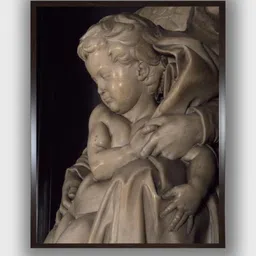 The Art House White & Black The Baby Jesus Wooden Framed Canvas Painting Wall Art-image-31