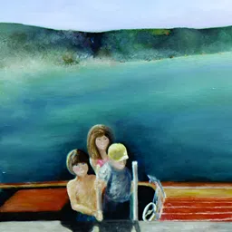 Inephos Blue & Brown Canvas Beautiful Family Art Wall Painting-picture-18