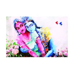 Inephos Purple & Blue Canvas Abstract Wall Paintings-picture-10