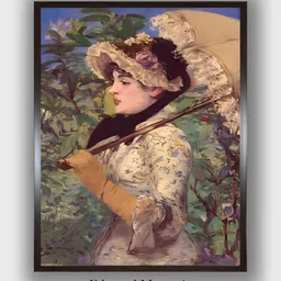 The Art House Green & Beige Le Printemps Wooden Framed Canvas Painting Wall Art-image-60