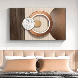 THE HANDMADE FLAIR Beige & Brown Wooden Wall Art-picture-16