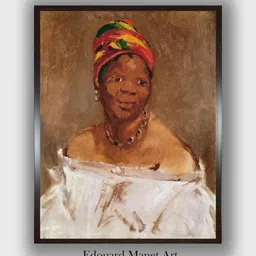The Art House Black & Brown La Negresse Wooden Framed Painting Wall Art-image-85