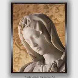 The Art House Black & White Pieta Wooden Framed Canvas Painting Wall Art-picture-30