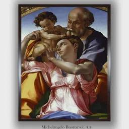 The Art House Black & Pink The Holy Family Wooden Framed Canvas Photograph Wall Art-image-44