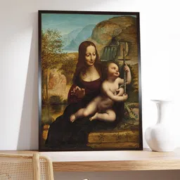 The Art House Brown & Blue The Madonna Canvas Painting Wall Art-image-74