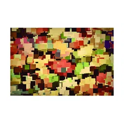 Inephos Green & Pink Abstract Canvas Painting Framed Wall Art-image-10