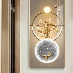 THE HANDMADE FLAIR White & Gold Toned Abstract Wooden Framed Canvas Painting  Wall Art-image-28