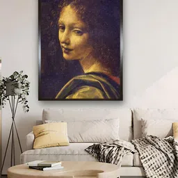 The Art House Beige & Brown Face of Angel Painting Wall Art-image-2