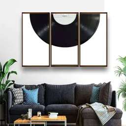 The Art House Set Of 3 Black & White Abstract Painting Framed Wall Art-picture-15