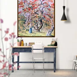 The Art House Red & Beige Abstract Painting Framed Wall Art-picture-25