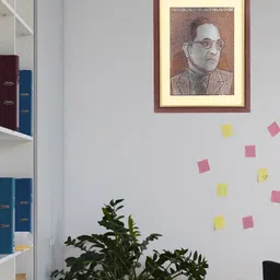 SHREE KALA HOME DECOR Brown Dr. BR Ambedkar Painting Framed Wall Art-image-7