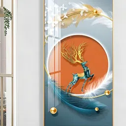 THE HANDMADE FLAIR Deer Landscape Wall Art image 1