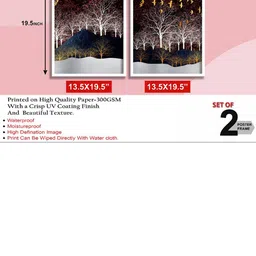 SAF Brown & White 2 Pieces Nature Wall Arts image 3