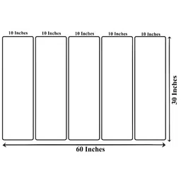 SAF Blue & White 5 Pieces Radha krishna Religious Synthetic Wood Wall Paintings image 3