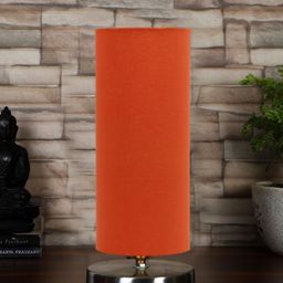 Devansh Orange-Colored Steel Table Lamp With Cotton Shade-picture-32