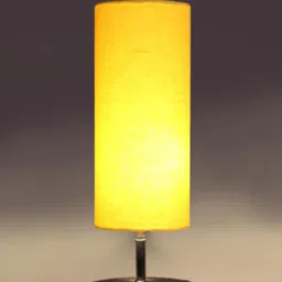 Devansh Yellow Steel Table Lamp With Cotton Shade image 4