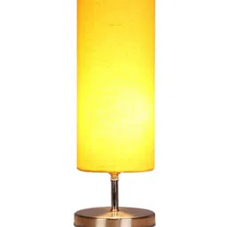 Devansh Yellow Steel Table Lamp With Cotton Shade image 5