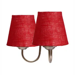 Devansh Maroon Textured Traditional Frustum Shaped Wall Lamp image 5