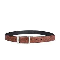 Hidesign Men Textured Leather Reversible Casual Belt image 1