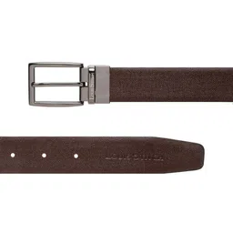 LOUIS STITCH Men Textured Leather Reversible Formal Belt image 3