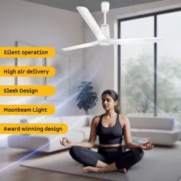 atomberg Aris Contour Smart 5 Star 1200mm 3 Blade BLDC Motor Smart Ceiling Fan with Remote (LED Indicators, Marble White) image 5