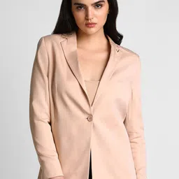 Allen Solly Woman Slim Fit Notched Napel Collar Single-Breasted Blazer-image-48