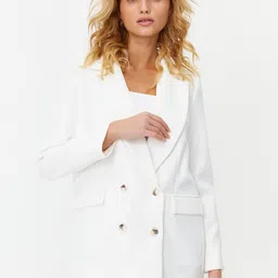 Trendyol Notched Lapel Double-breasted Casual Blazer-picture-21