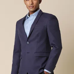 Allen Solly Textured Notched Lapel Long Sleeves Single-Breasted Slim Fit Formal Blazers image 2