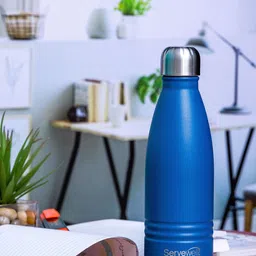 Servewell Blue Stainless Steel Food Grade Water Bottle - 500 ML-picture-17