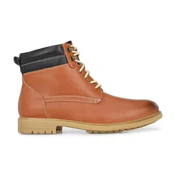 The Roadster Co. Men Colourblocked Lace-Up Biker Boots image 5