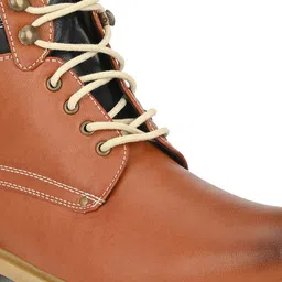 The Roadster Co. Men Colourblocked Lace-Up Biker Boots image 4