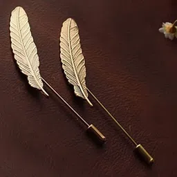 Mahi Set Of 2 Leafy Lapel Brooch-picture-10