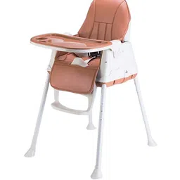 SYGA Kids Brown Baby Feeding High Chair with Wheels-picture-15