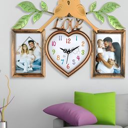 Attractionz Gold Toned & White Textured Contemporary Wall Clock-picture-11
