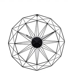 CHRONIKLE Black Metal Round Contemporary Wall Clock-image-94
