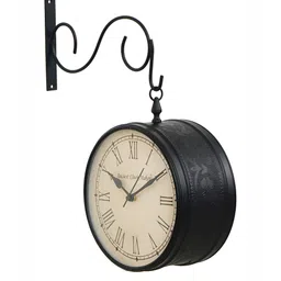 CHRONIKLE Black Analogue Contemporary Round Shaped Wall Clock-image-87
