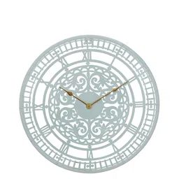 CHRONIKLE White Round Metal Traditional Wall Clock-image-17