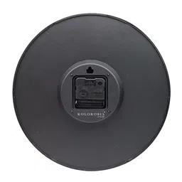 KOLOROBIA Orange & Yellow Ikat Printed Contemporary Analogue Wall Clock image 4