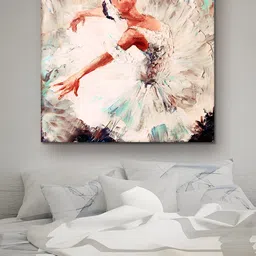 Casperme White & Rust Canvas Framed Painting Wall Art-image-73