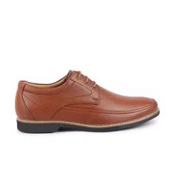 FAUSTO Men Tan-Brown Solid Formal Derbys image 2