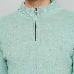 KVETOO Ribbed Mock Collar Acrylic Pullover Sweater image 5