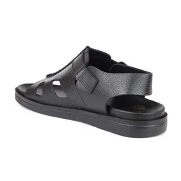 ATESBER by Inc.5 Men Black Leather Comfort Sandals image 3